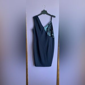 Liumilac sequence navy blue dress